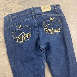 VTG Y2k Women's Apple Bottom Lowrise Flared Jeans S/14 Retro Hip- hop Streetwear